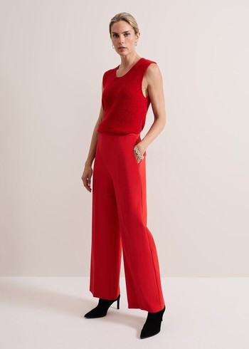 Phase Eight Aubrielle Wide Leg Trousers Red USA | 6789201-KQ